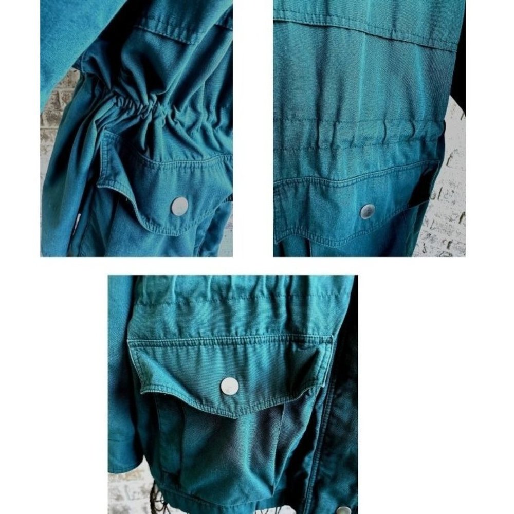 VTG 1990s Towne London Fog Jacket Windbreaker Green Unisex Medium Petite… - Picture 5 of 12